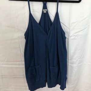 Button up racerback cotton tank